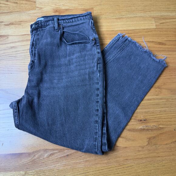 Abercrombie & Fitch The 90s Straight Ultra High Rise Jean Black 34/18S - Picture 1 of 6